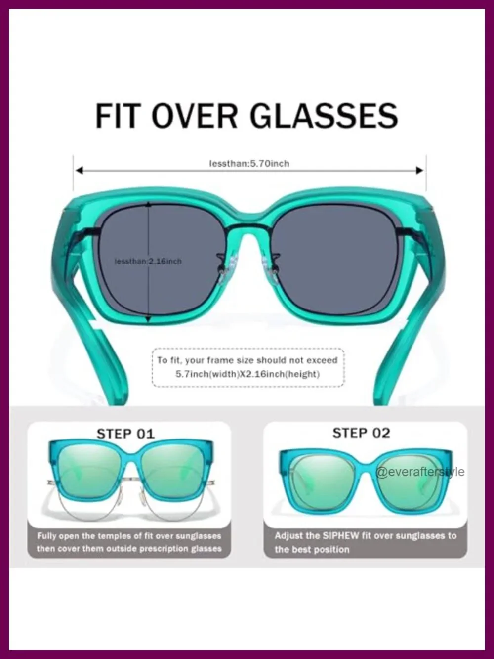 Polarized Fit Over Glasses Sunglasses Oversized TAC Lens UV Protection for